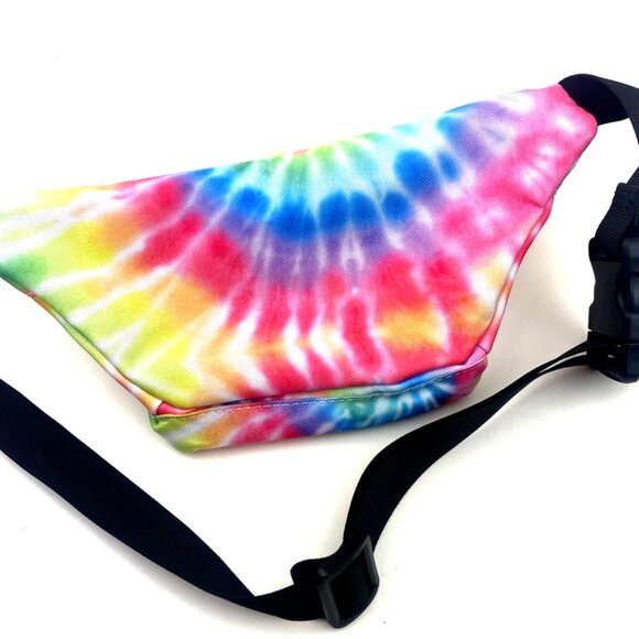 Tie Dyed Fanny Pack Hip Sack Zipper Pockets Adjustable Strap Icing Waist Purse - Picture 4 of 8